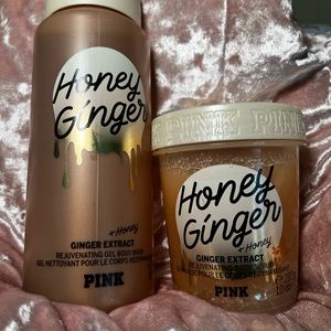 NEW Victoria Secret Honey Ginger body scrub and gel combo